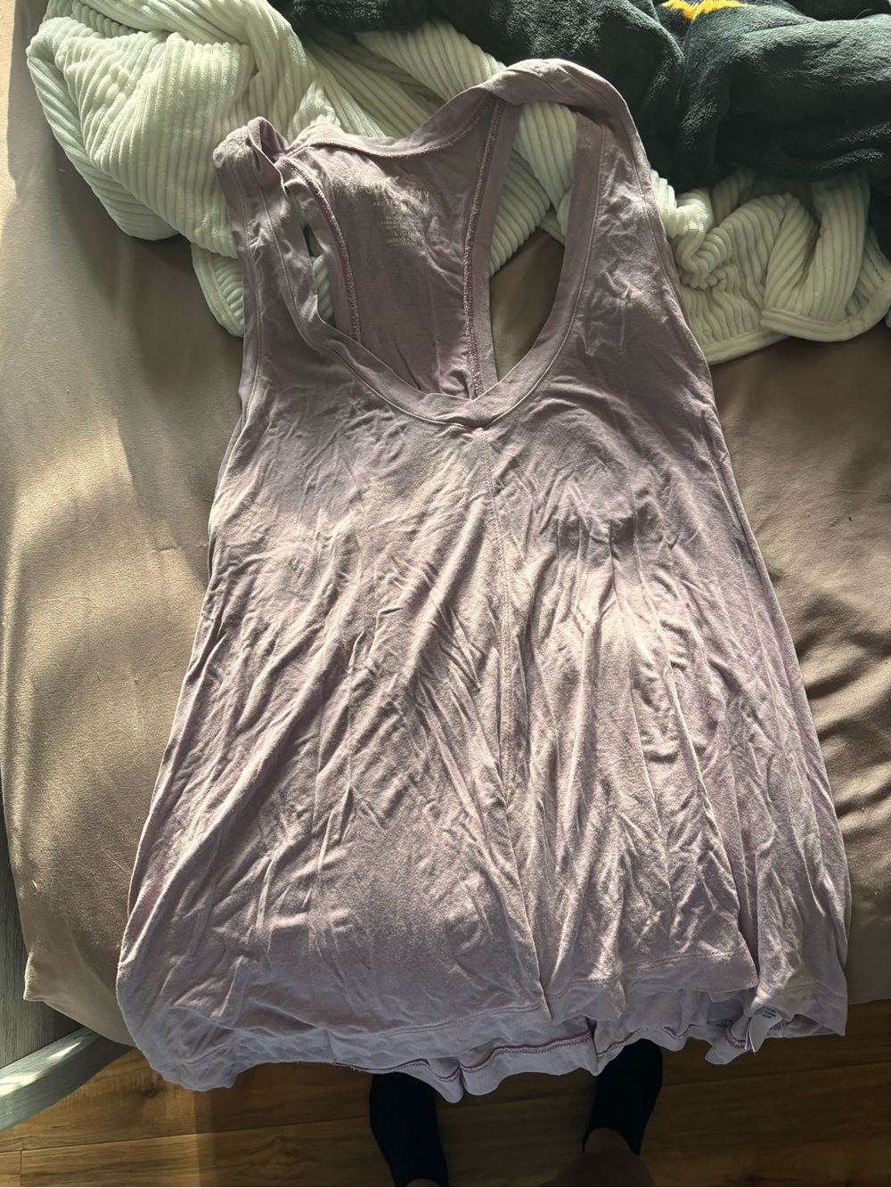 American Eagle Outfitters Light Lavender Racerback Tank Top